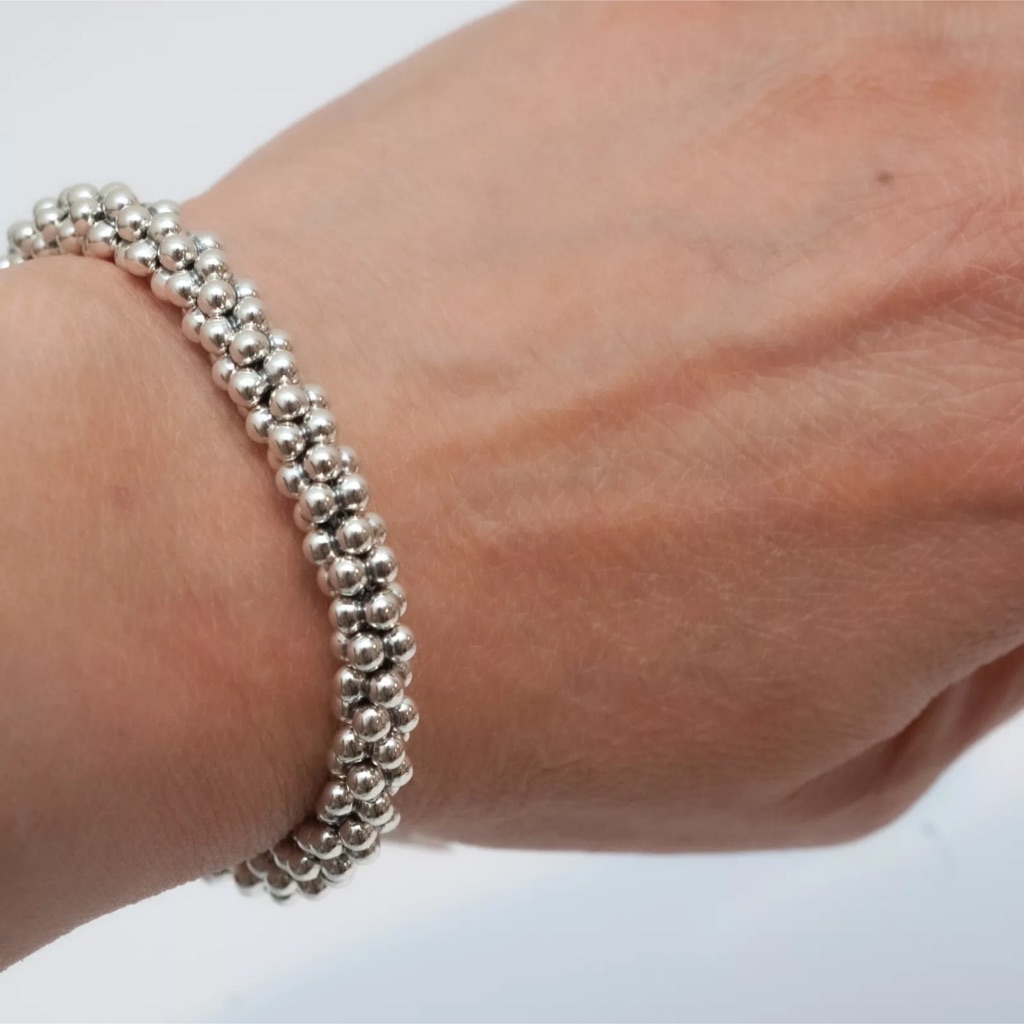 Lagos Elegant Silver Beaded Bracelet